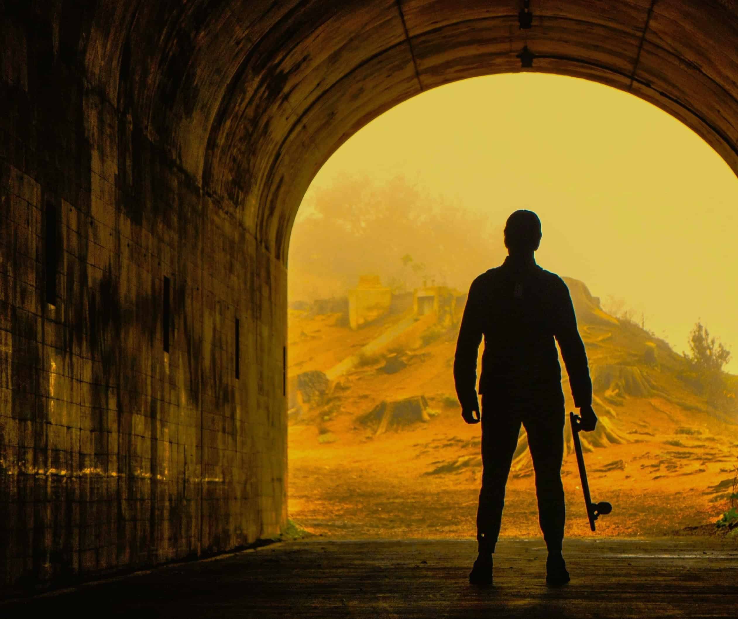 Having courage to face difficult paths can symbolize overcoming mental health challenges and personal growth.