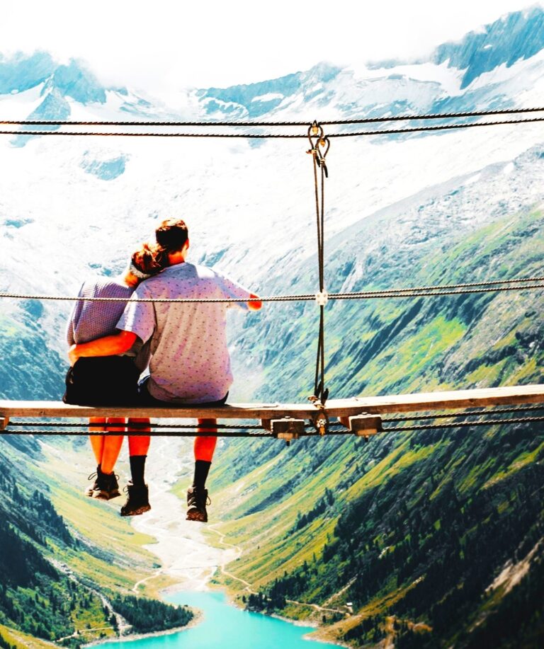 Balance and trust in a challenging environment, symbolising emotional resilience and support during difficult times.