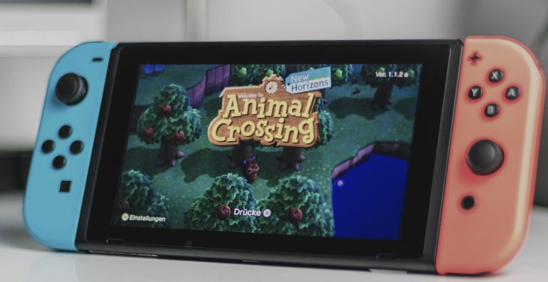 Nintendo Switch with Animal Crossing game, showing playful entertainment as healthy Boredom Solutions.