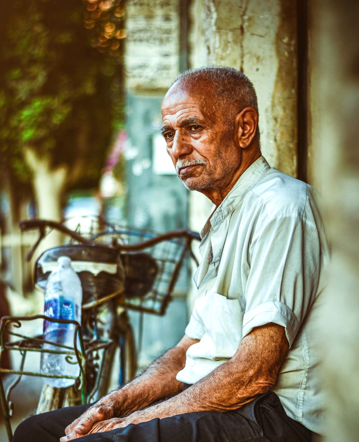 Older man reflecting after dementia diagnosis feels like their world has collapsed, but it is not the end because of Dementia Care Advice.