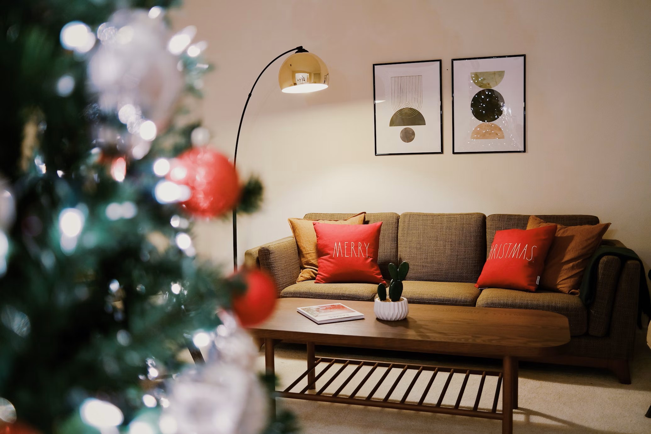 sofa surrounded by decoration