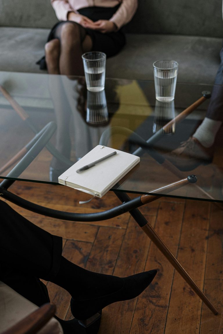 a woman in consultation