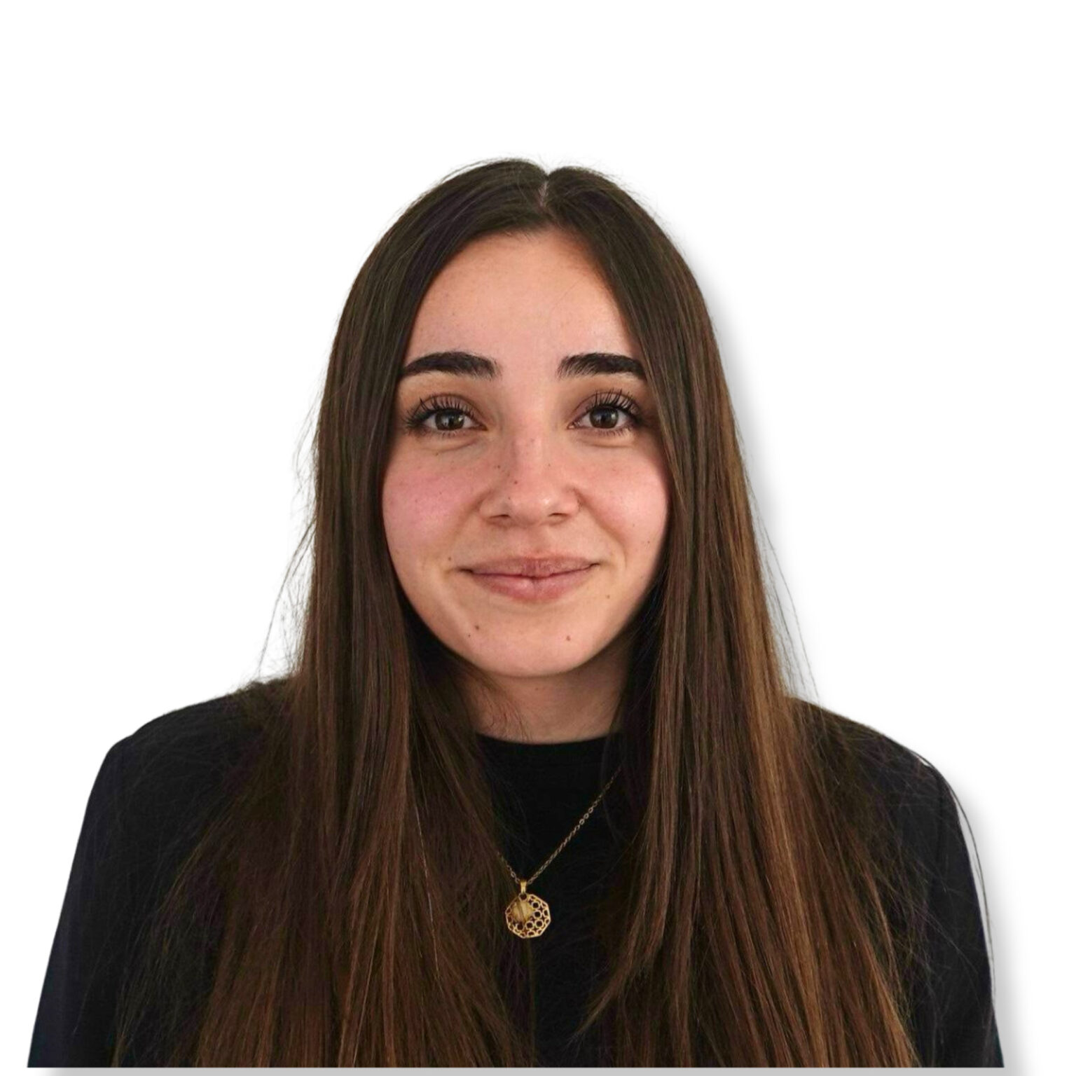 Calm young woman looking confidently at the camera, smiling softly with a supportive and warm expression, mental health awareness, therapy, counselling, wellbeing, emotional resilience, self-care, positivity.