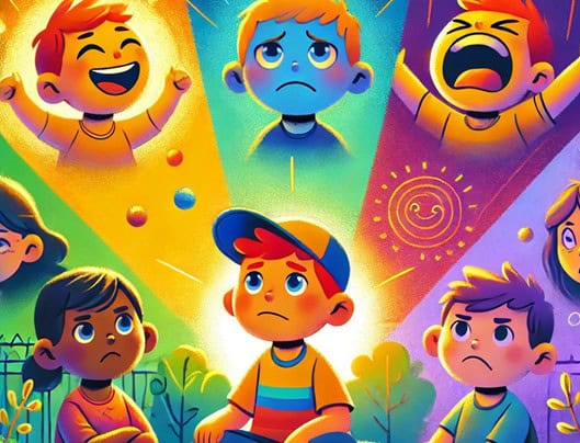 Frustrated or overwhelmed children experiencing emotional distress, highlighting the importance of mental health awareness and early emotional support for young people.