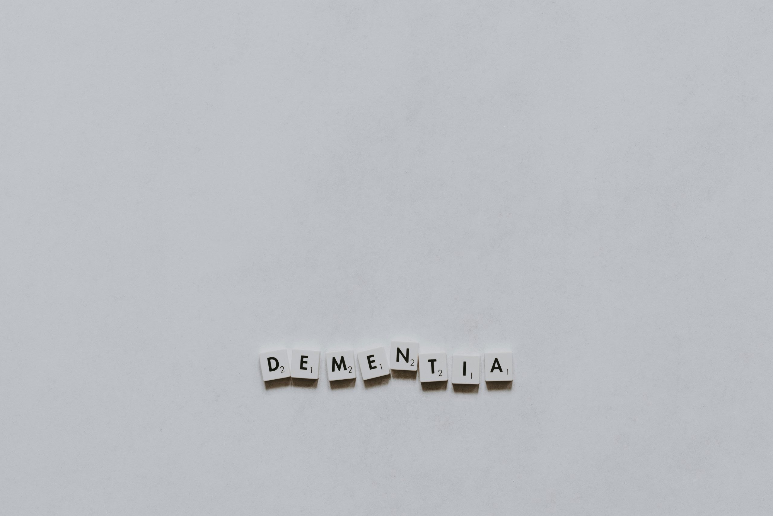 A photo showing the word 'DEMENTIA' as here we are gonna talk about 10 common myths of dementia.