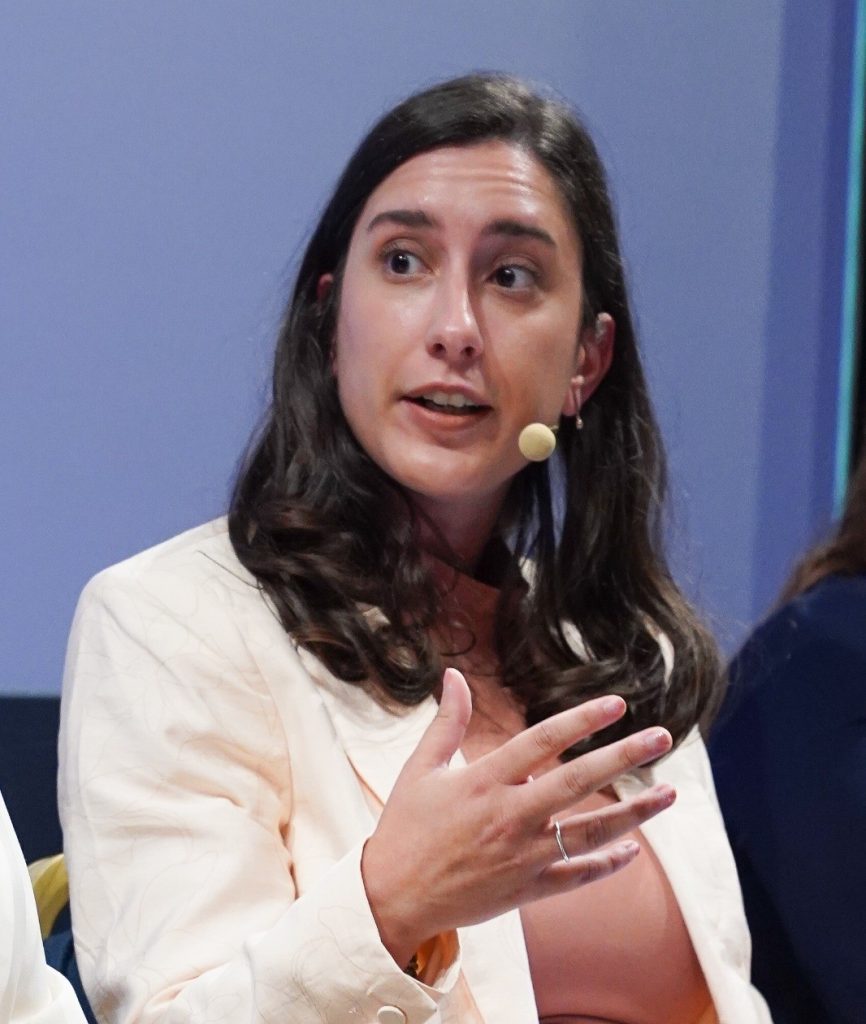 Danica Cassar discussing mental health and leadership burnout at the “Who is Taking Care of the Boss?” conference, based on the Leadership Wellbeing & Workplace Survey.