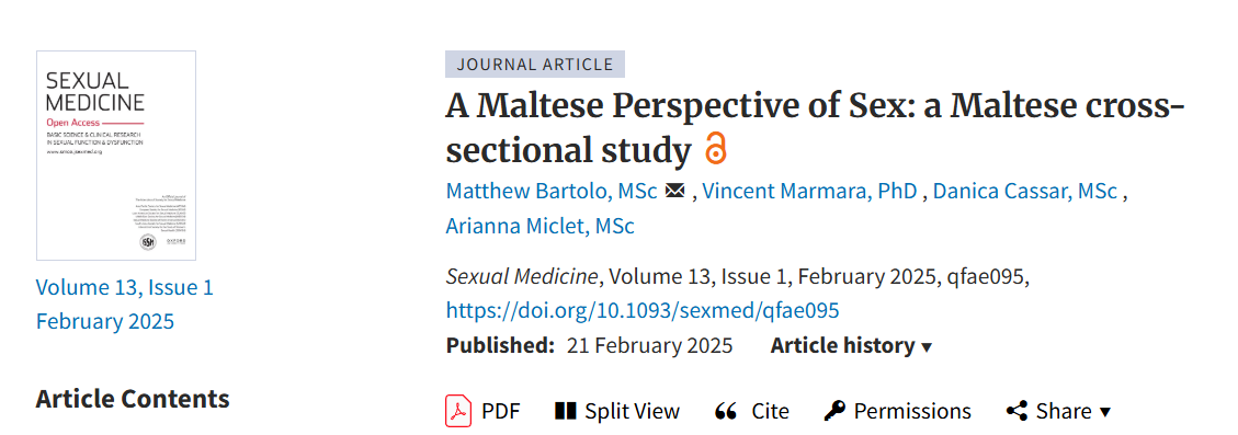 Sexual Medicine journal cover