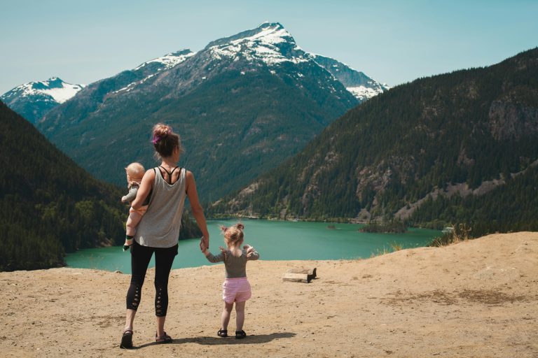 Parent-child connection shown in nature, reflecting Willingness values of support, emotional presence, and shared calm.