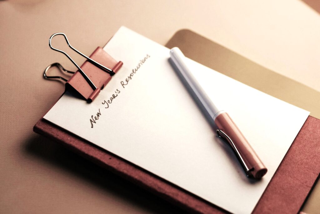 New Year’s goals list prepared to actually stick to them and show How To Keep Resolutions.