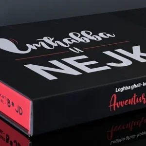 A black and pink box of the Mindfulness NE-JK card game designed to promote mental well-being and emotional resilience.