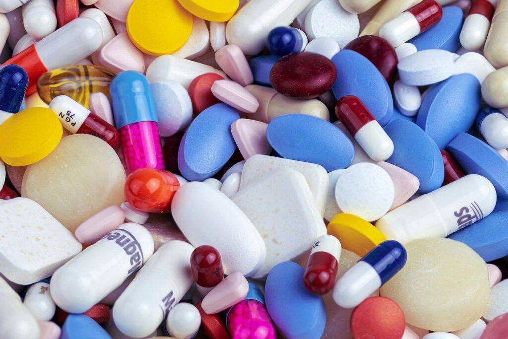 Assorted medication pills